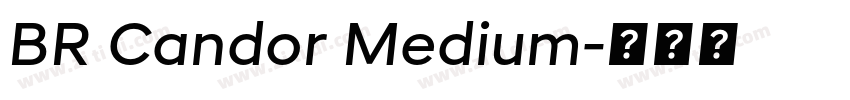 BR Candor Medium字体转换
